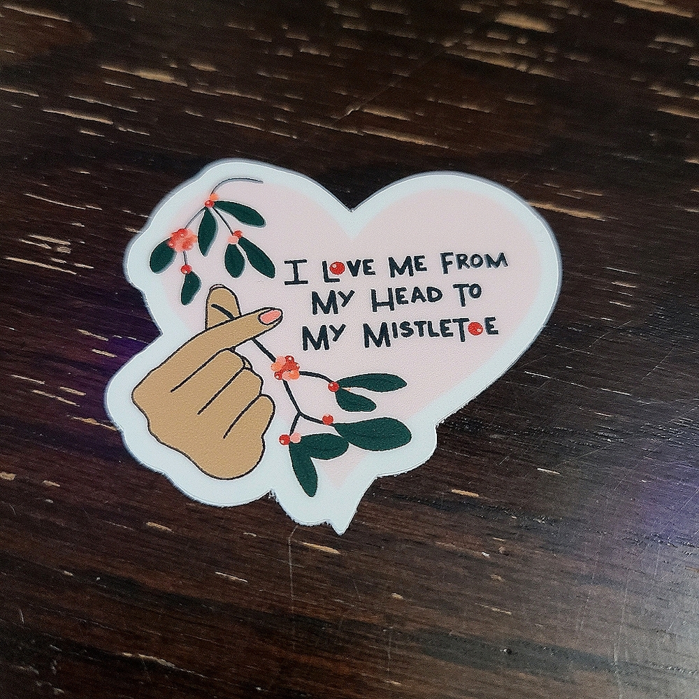 Sticker: I Love Me From Head to Mistletoe - 2"